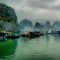 Halong bay in the mist. HIGHTLIGHTS OF VIETNAM 13 DAYS 12 NIGHTS from 520 USD/person only.